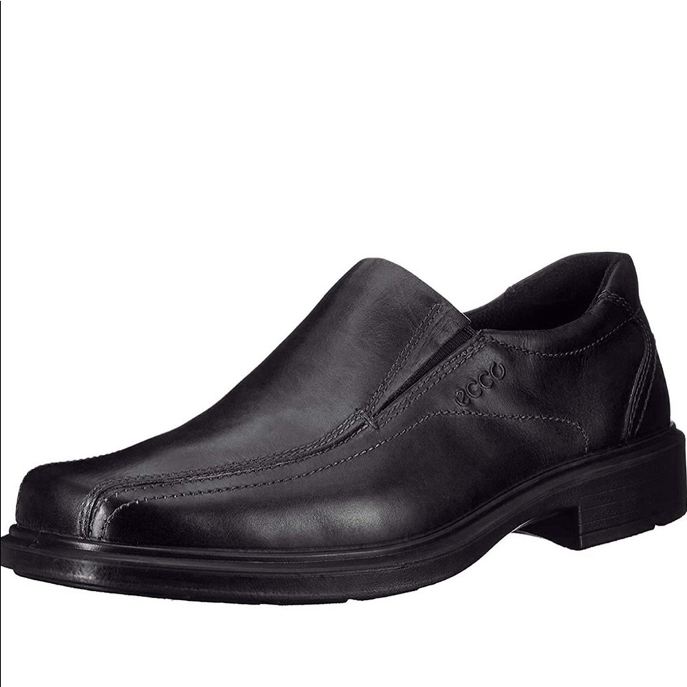 Men ECCO Helsinki Slip on black leather loafer 11